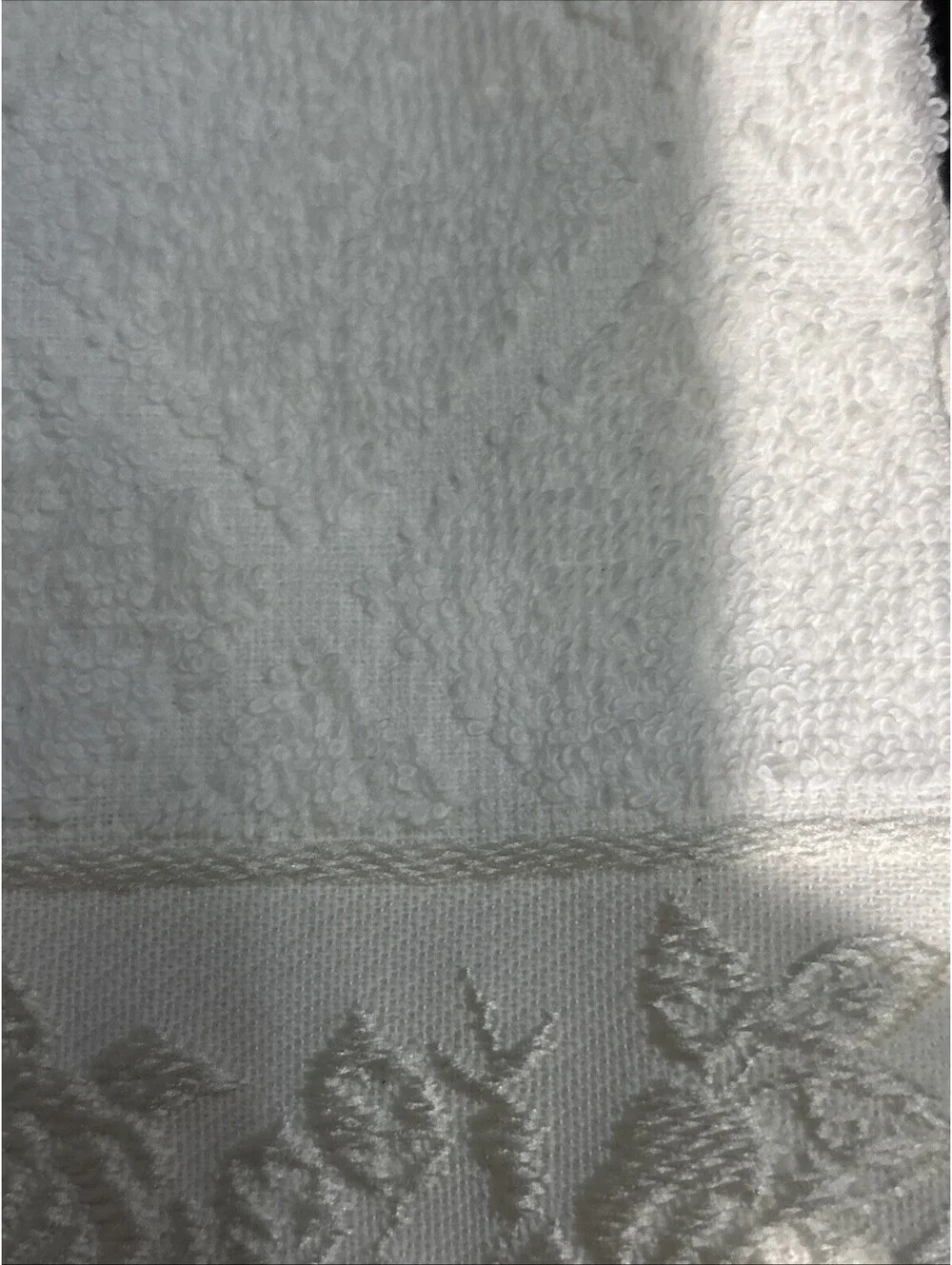 NEW Vntg Sears Fingertip Woven Small Hand Towels (set 2) 12x18” Versailles White